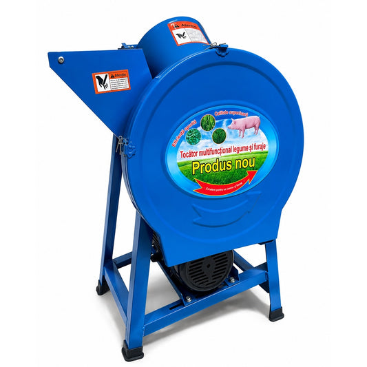 Razatoare si tocator electric de furaje Brillo 2 in 1, 2.2kW, 2800 rpm, 300 kg/h, inox