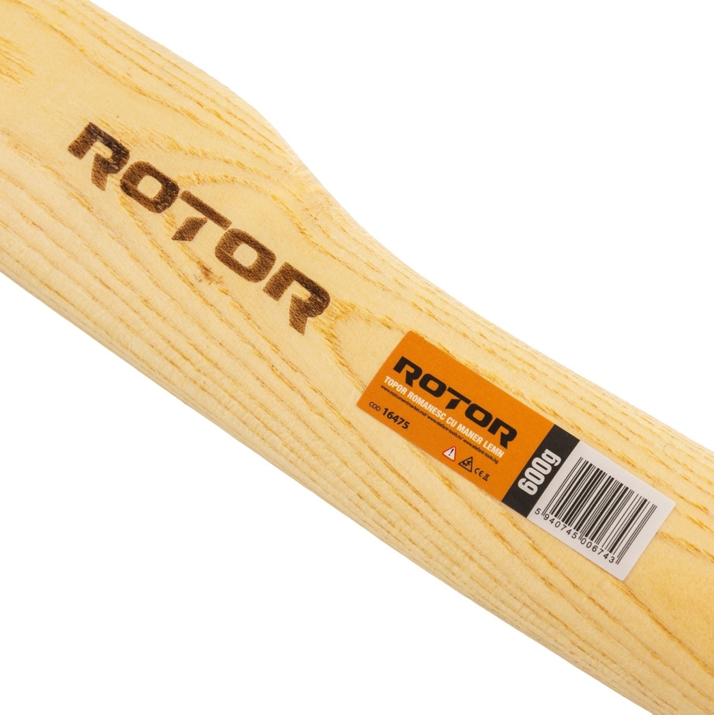 Topor ROTOR RO-600L, 600 g, maner lemn, otel forjat