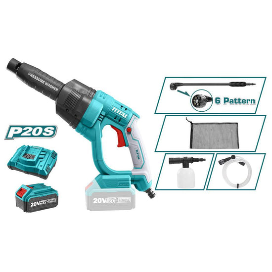 Aparat spalat cu presiune TOTAL 20V Li-Ion, 24.8 Bar, 2.2L/min, fara acumulator