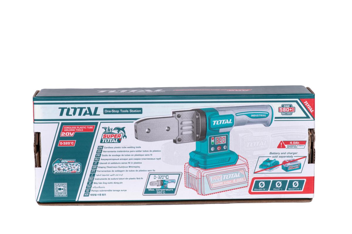 Aparat sudura tevi PPR TOTAL 20V, termofuziune portabila, fara acumulator si incarcator