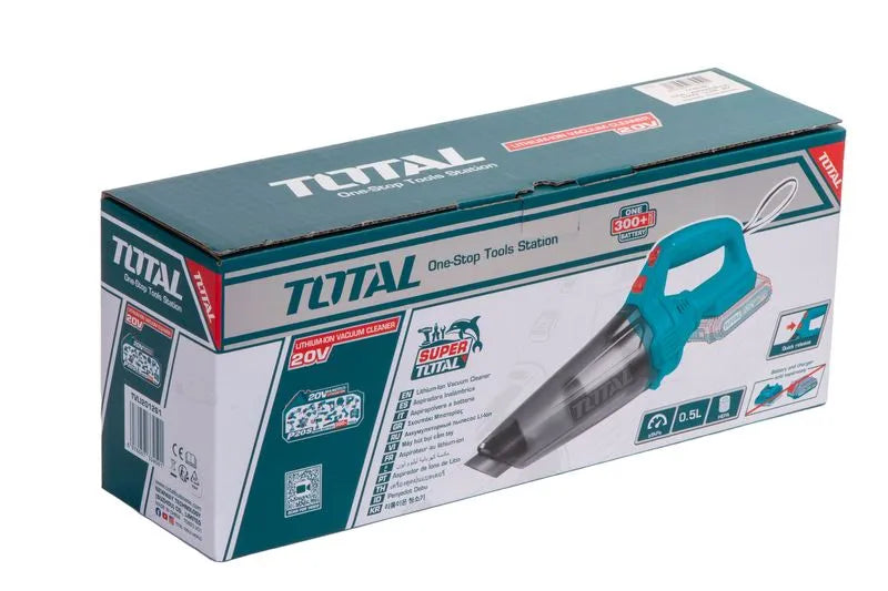 Aspirator TOTAL 20V, 0.5L, 9 kPa (fara acumulator si incarcator)
