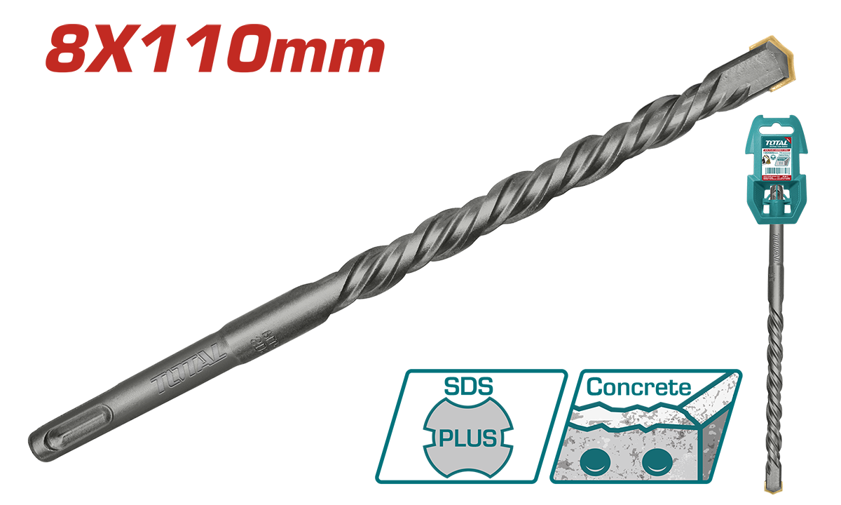 Burghiu SDS Plus Total | 8x110mm | Beton si Zidarie