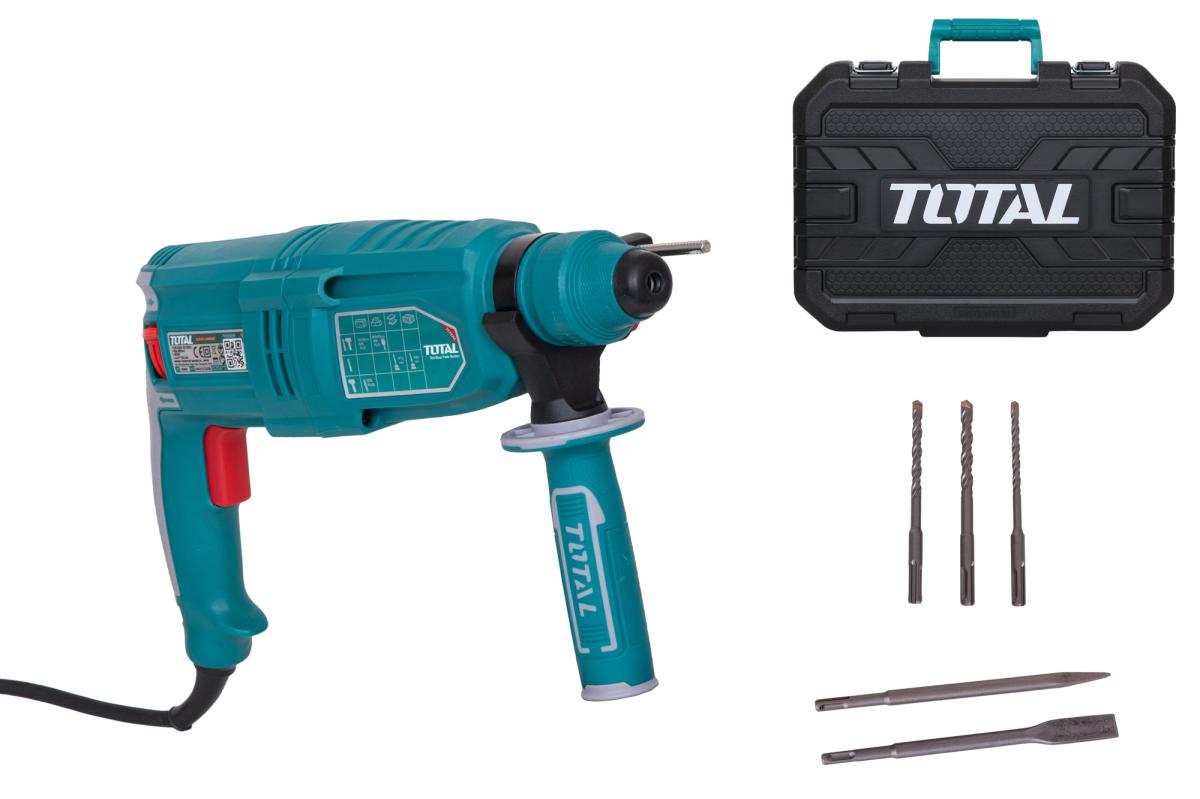 Ciocan rotopercutor profesional TOTAL 800W, 2.5J, SDS+, 26mm
