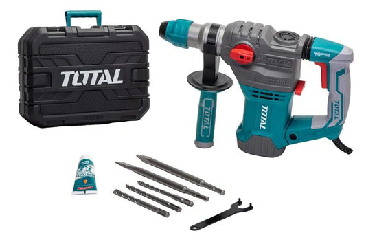 Ciocan rotopercutor profesional TOTAL 1500W, 5.5J, SDS Plus, 32mm beton
