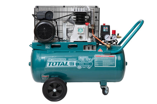Compresor aer TOTAL Industrial cu ulei 2200W 3CP, rezervor 50L, 8 bar, transmisie curea