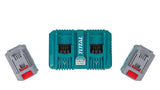 Drujba pe acumulator TOTAL 16”, Li-Ion 40V (20V+20V), lama 40 cm, motor brushless, 2 acumulatori + incarcator inclus