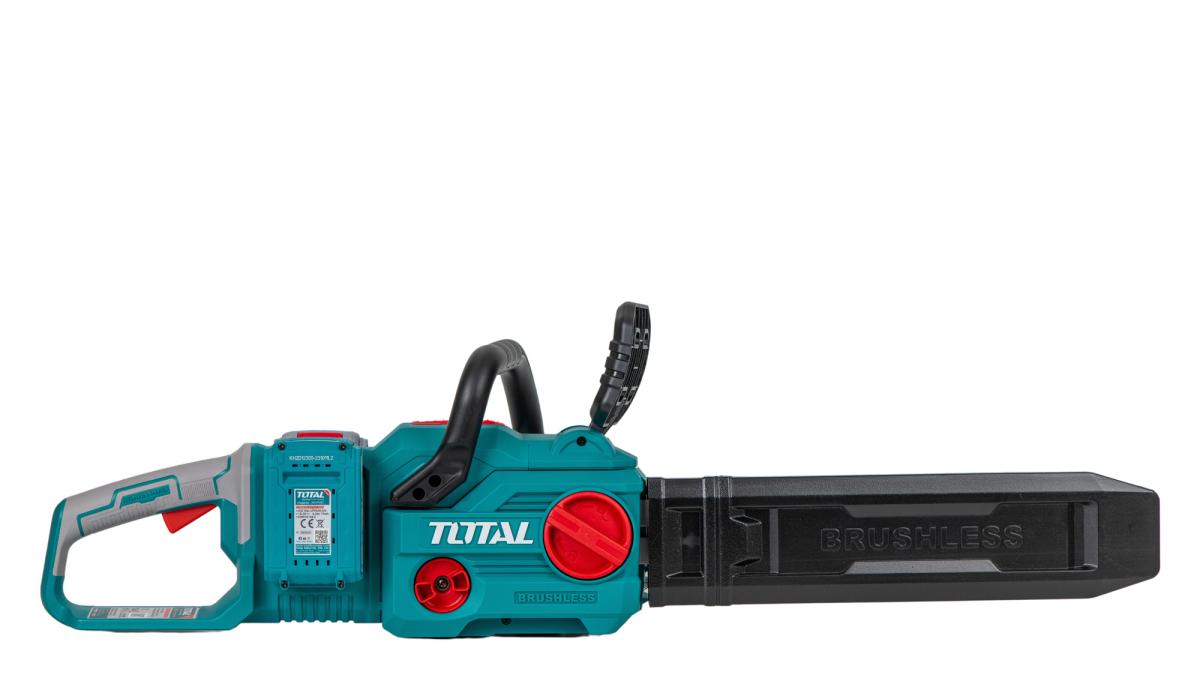 Drujba pe acumulator TOTAL 16”, Li-Ion 40V (20V+20V), lama 40 cm, motor brushless, 2 acumulatori + incarcator inclus
