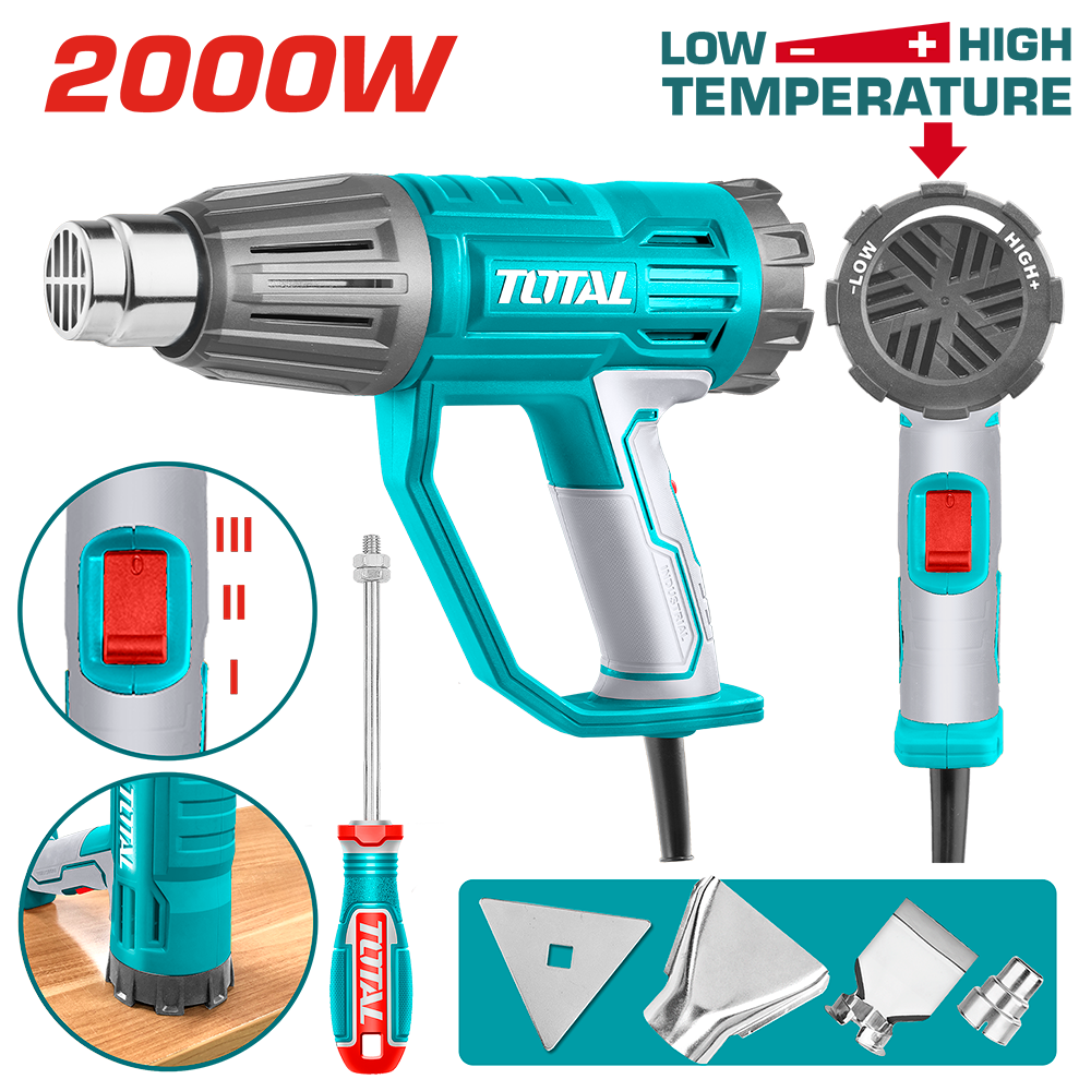 Feon industrial TOTAL, 2000W, temperatura reglabila, 3 trepte aer
