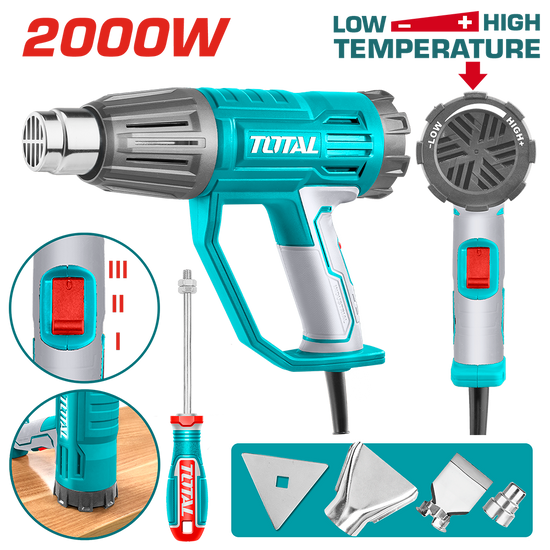 Feon industrial TOTAL, 2000W, temperatura reglabila, 3 trepte aer