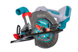 Fierastrau circular TOTAL 20V, disc 140 mm, motor fara perii, fara acumulator si incarcator