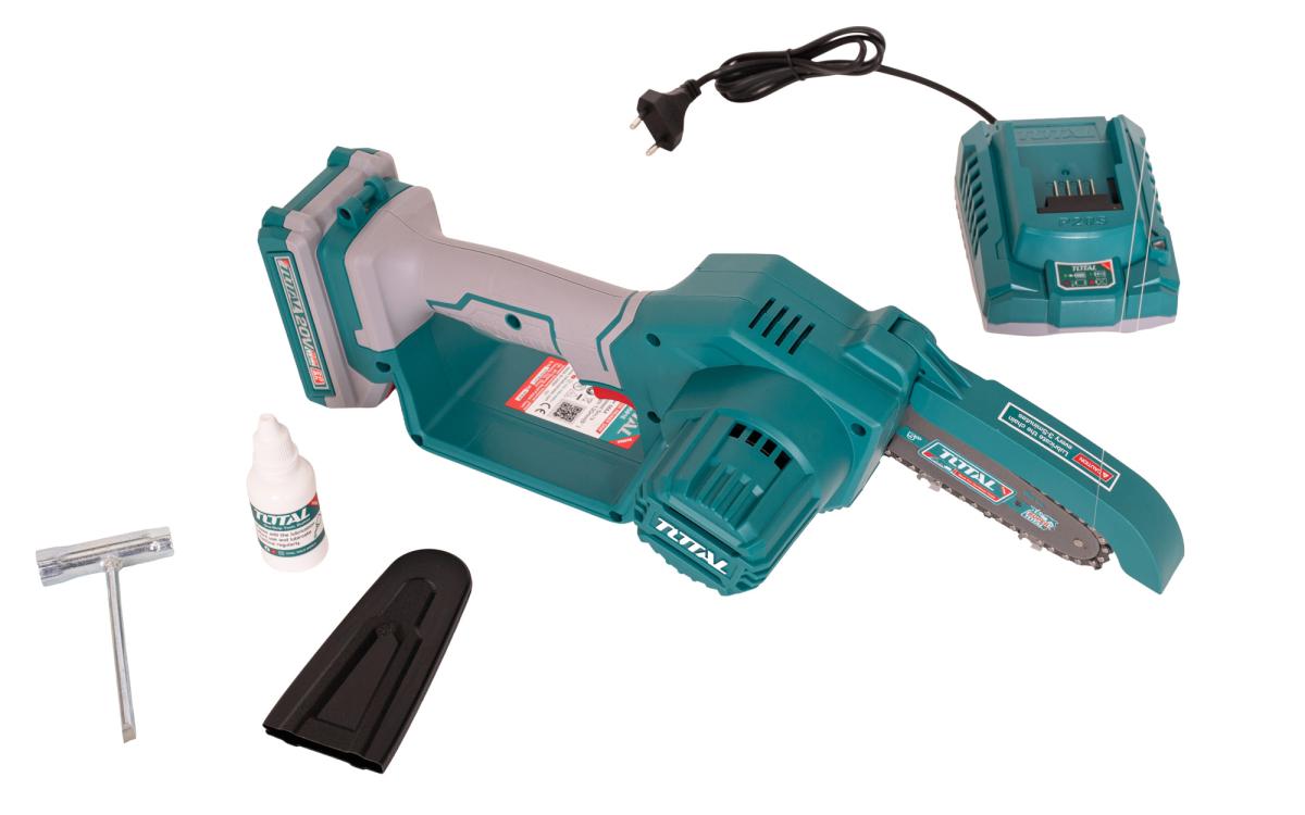 Fierastrau electric pentru crengi TOTAL 20V lama 5 inch 13cm cu acumulator si incarcator profesional