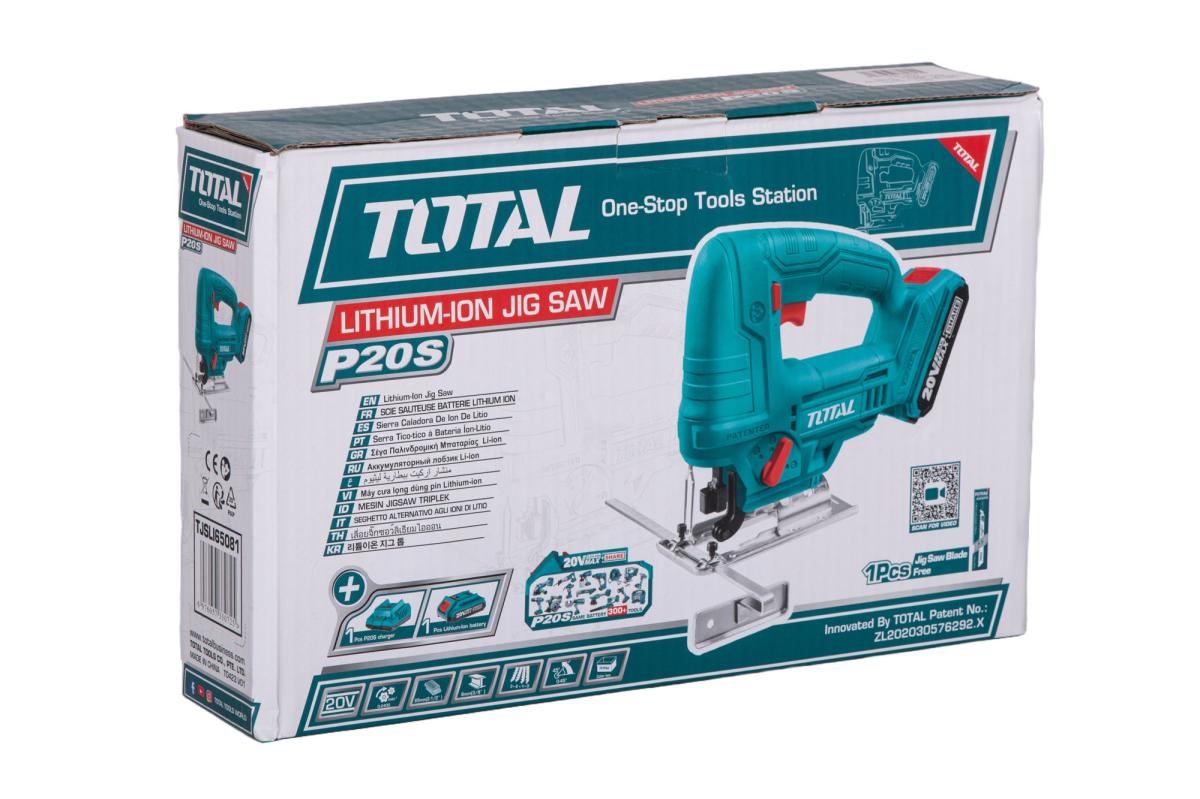 Fierastrau pendular TOTAL 20V, 65 mm, cu acumulator si incarcator