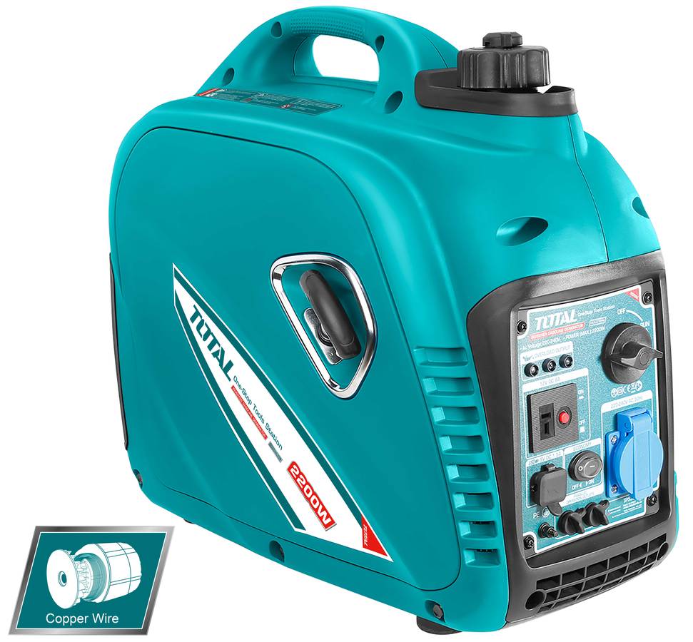 Generator cu invertor PROFESIONAL TOTAL, 2.2kW, benzina, AVR, 230V