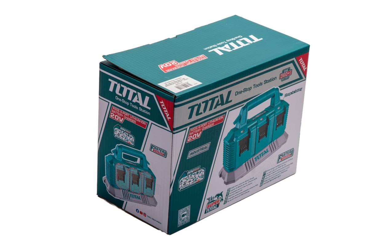 Incarcator baterii TOTAL 20V Li-Ion P20S, 6 porturi, incarcare secventiala