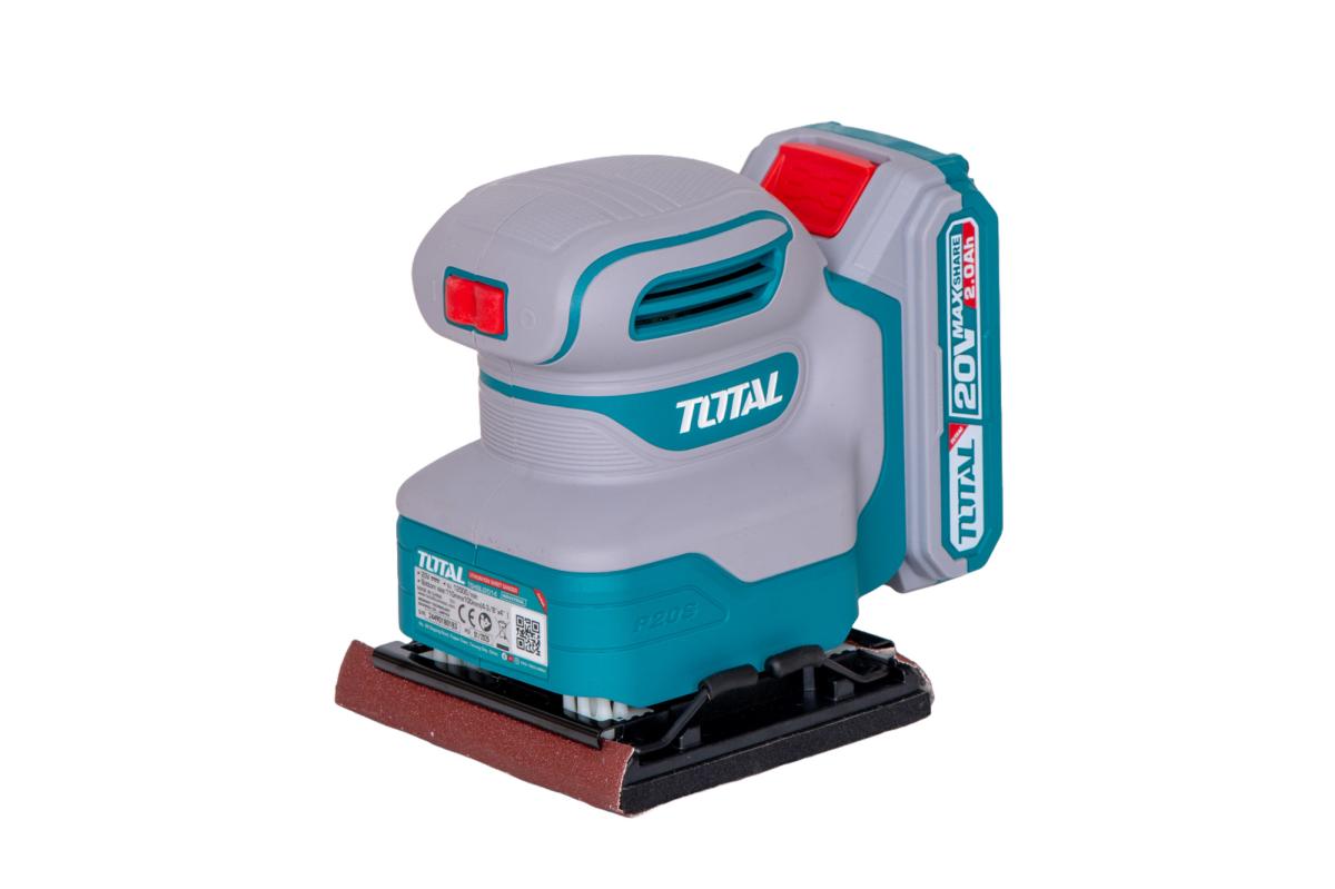 Kit combo TOTAL 20V – fierastrau circular, masina de gaurit cu impact, slefuitor, 2 acumulatori, incarcator