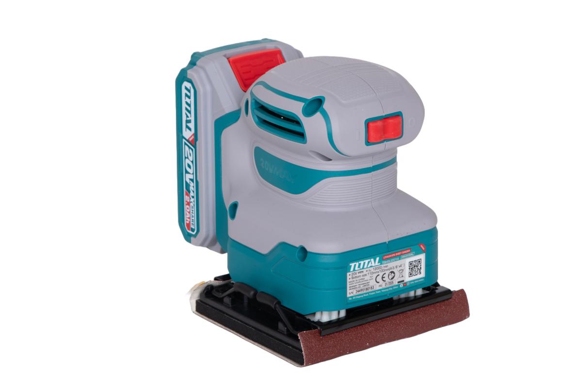 Kit combo TOTAL 20V – fierastrau circular, masina de gaurit cu impact, slefuitor, 2 acumulatori, incarcator