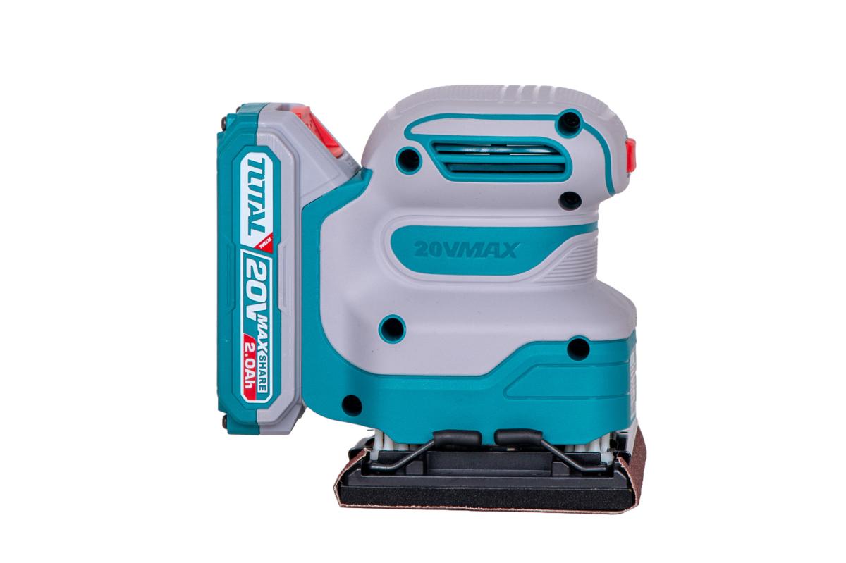 Kit combo TOTAL 20V – fierastrau circular, masina de gaurit cu impact, slefuitor, 2 acumulatori, incarcator