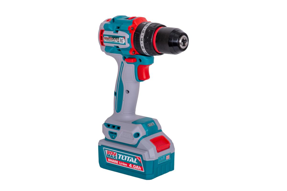 Kit combo TOTAL 20V cu fierastrau circular, masina de gaurit cu impact si slefuitor