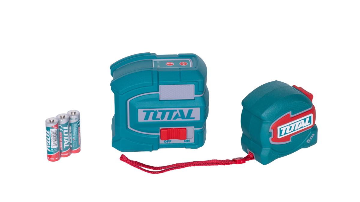 Kit TOTAL nivela laser verde 35 m cu ruleta 5 m