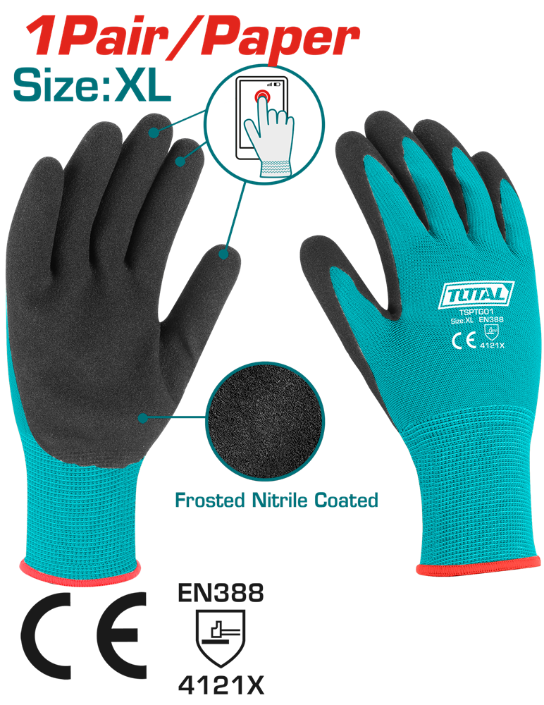 Manusi De Protectie - Nitril + Textil - Xl