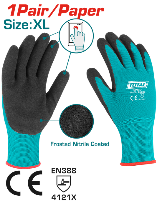Manusi De Protectie - Nitril + Textil - Xl