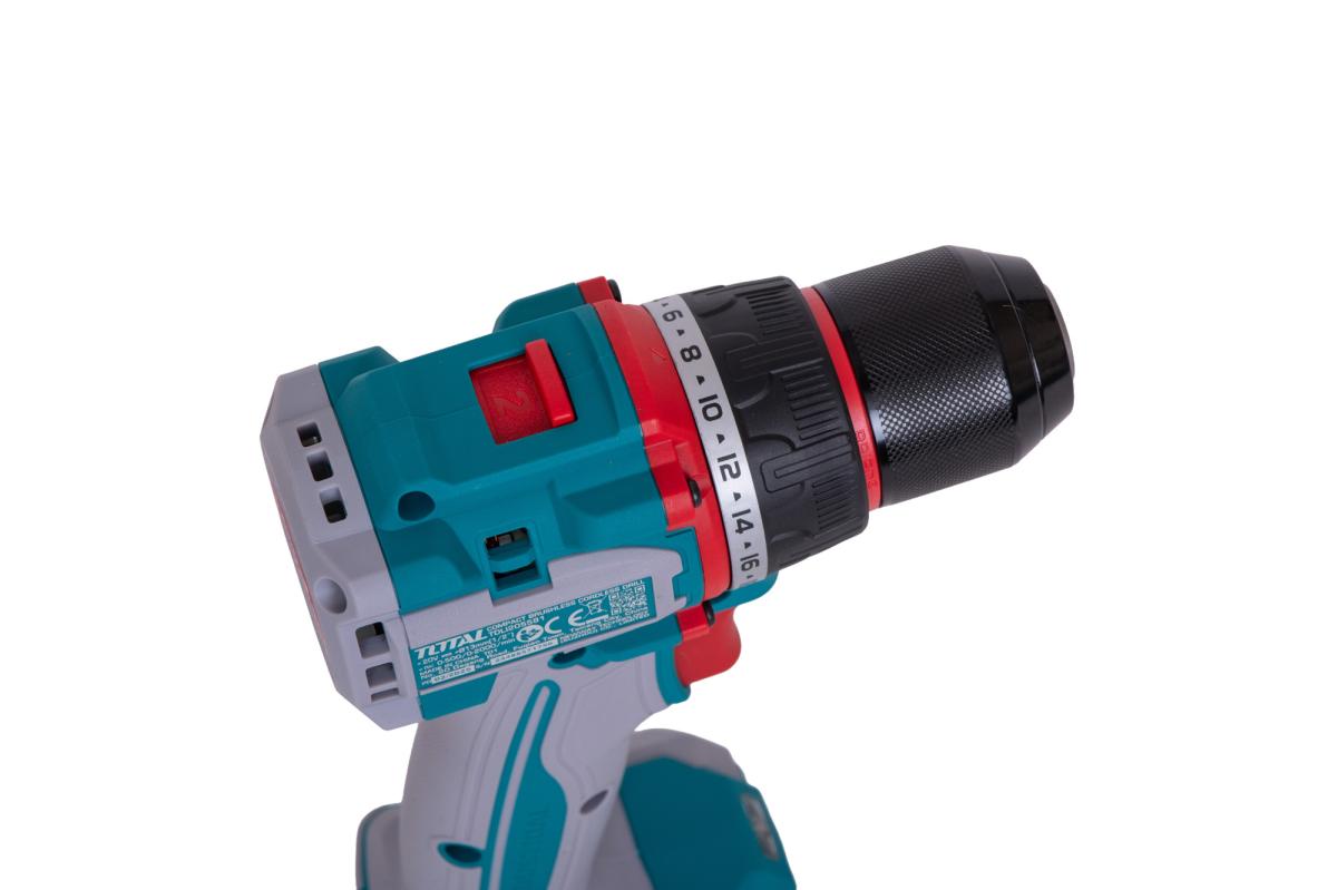Masina de gaurit TOTAL 20V, 55 Nm, motor fara perii (FARA acumulator si incarcator)