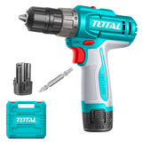 Surubelnita electrica TOTAL 8V Li-Ion, USB-C, maner reglabil, 16 accesorii incluse