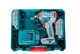 Masina de insurubat cu impact TOTAL 20V, 400 Nm, 1/2”, Brushless (2 acumulatori + incarcator)