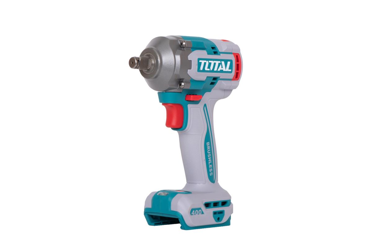 Masina de insurubat cu impact TOTAL 20V, 400 Nm, 1/2”, Brushless (2 acumulatori + incarcator)