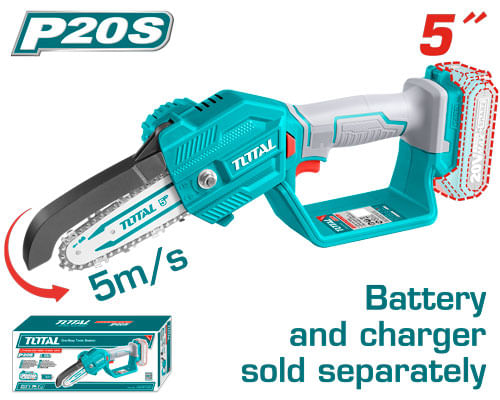 Minifierastrau electric TOTAL 20V, lama 5” (13 cm), Li-Ion, fara acumulator si incarcator