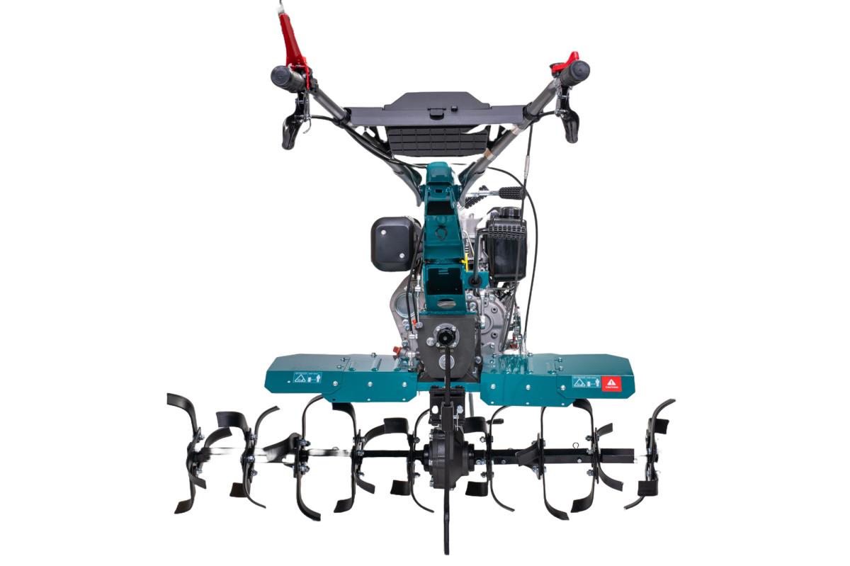 Motocultor Diesel TOTAL 9CP, 6.6kW, cu freze 1350mm si roti transport