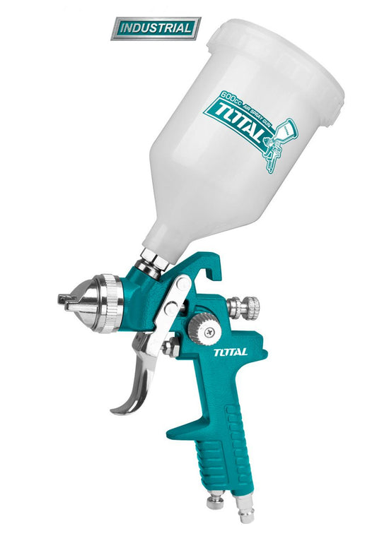 Pistol de vopsit TOTAL Industrial HVLP, duza 1.4 mm, rezervor 600 ml
