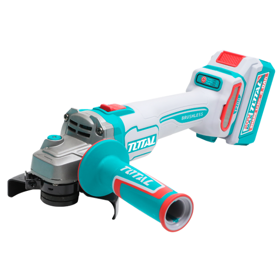 Polizor unghiular TOTAL 20V, 115 mm, brushless, 3 trepte viteza, fara baterie si incarcator