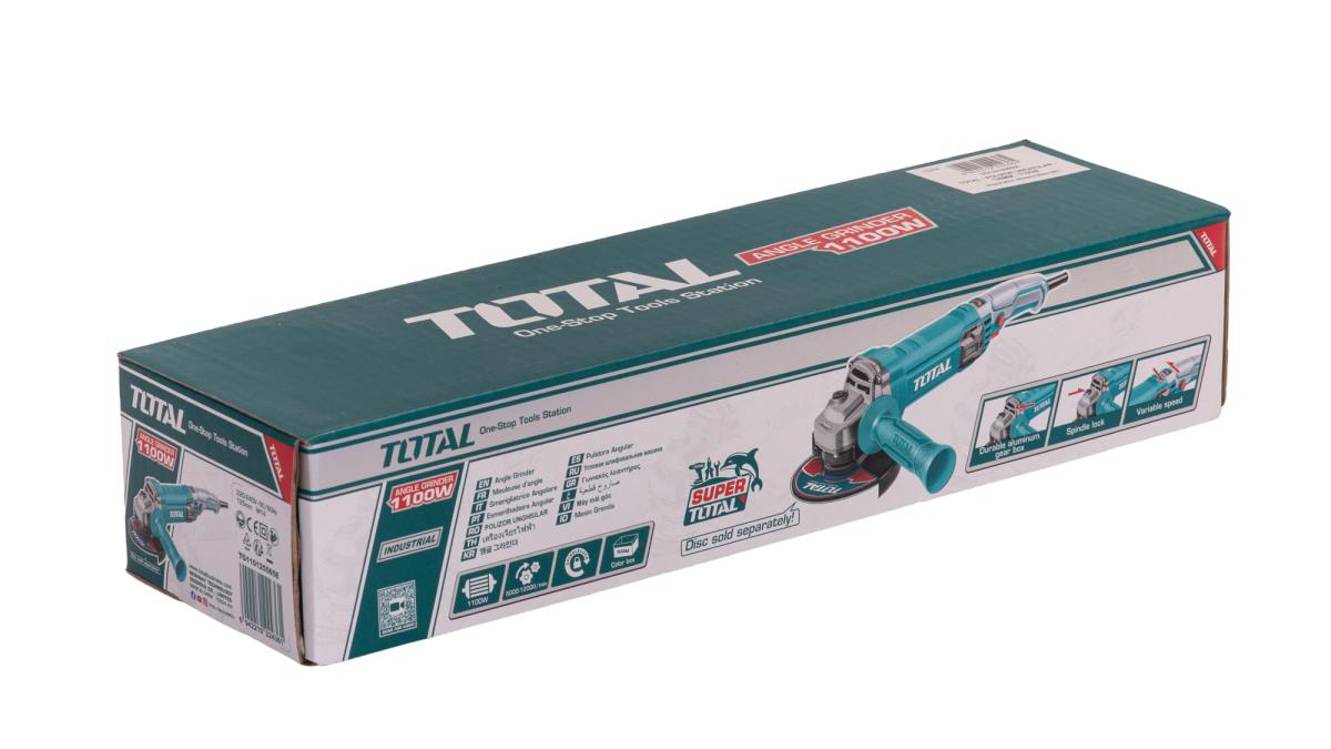Polizor unghiular TOTAL 125 mm, 1100 W, turatie variabila