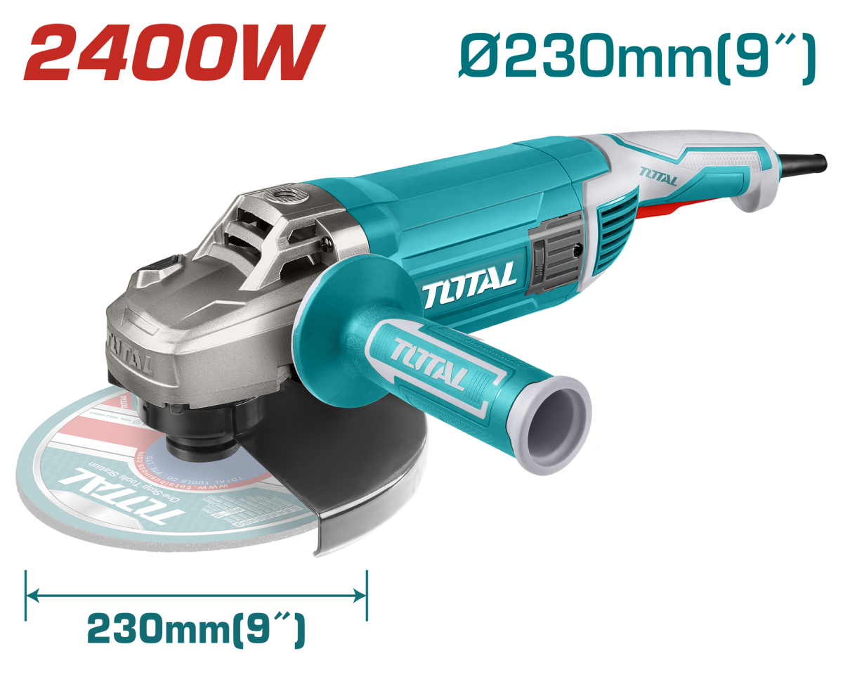 Polizor unghiular TOTAL Industrial 230 mm, 2400W, 6400 rpm