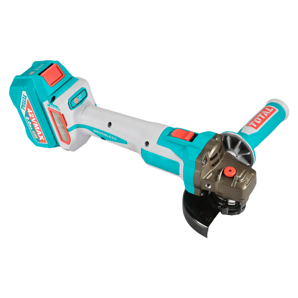 Flex cu acumulator TOTAL 42V 115mm 1080W Brushless cu 2 baterii si incarcator
