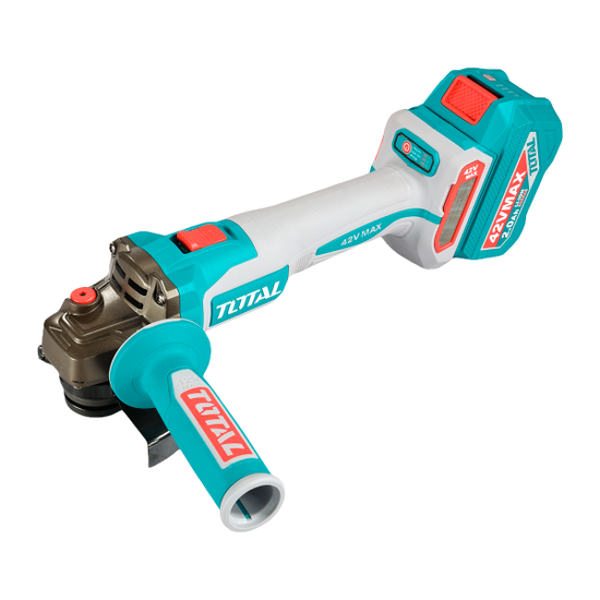 Flex cu acumulator TOTAL 42V 115mm 1080W Brushless cu 2 baterii si incarcator