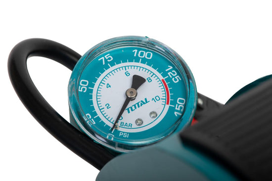 Pompa auto de picior TOTAL cu manometru cilindru 55x120mm