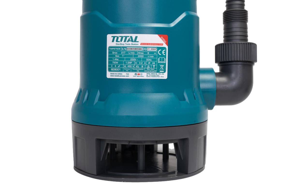 Pompa submersibila PROFESIONALA pentru apa murdara TOTAL, 750W, 12960 l/h