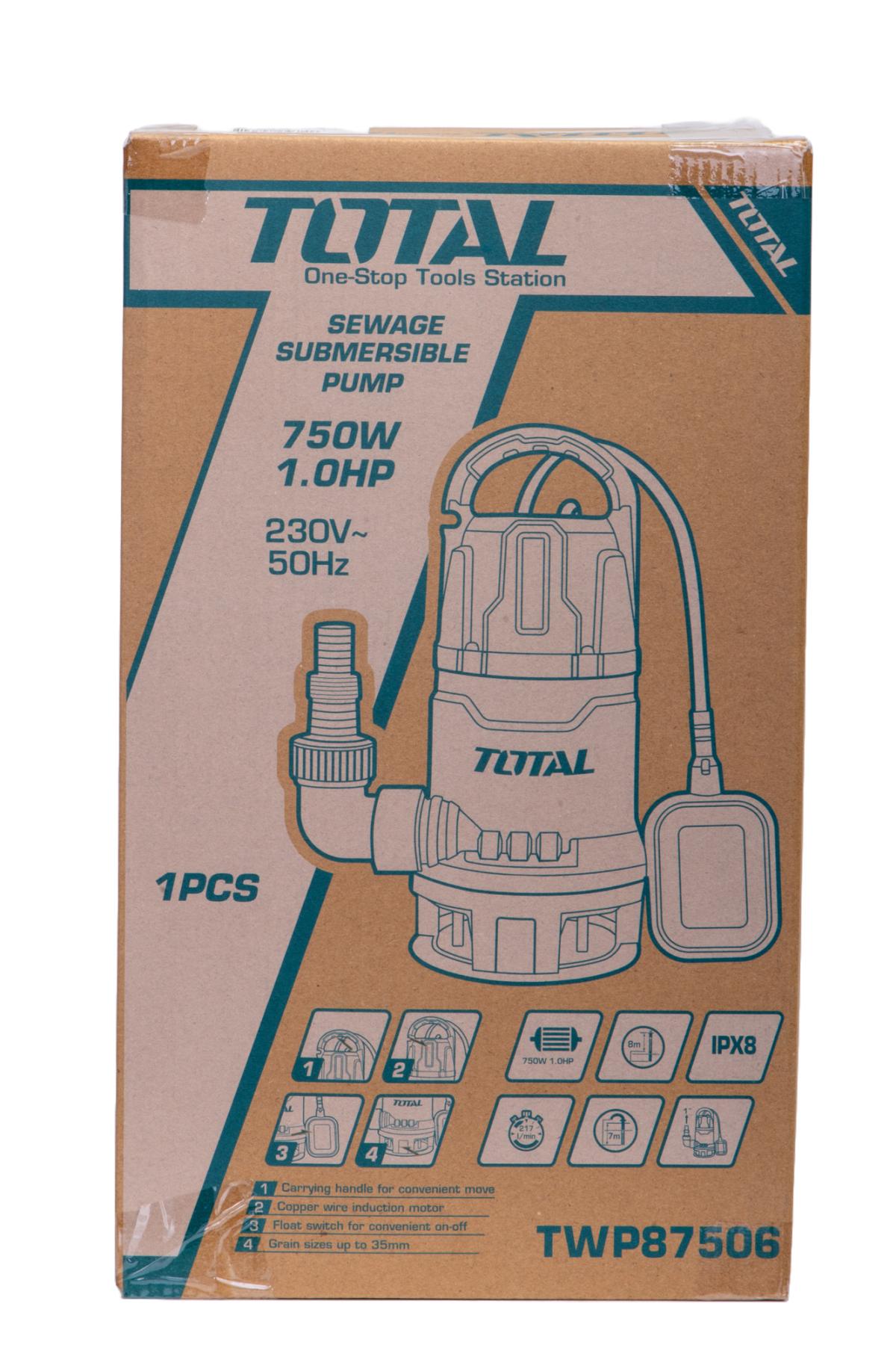 Pompa submersibila PROFESIONALA pentru apa murdara TOTAL, 750W, 12960 l/h