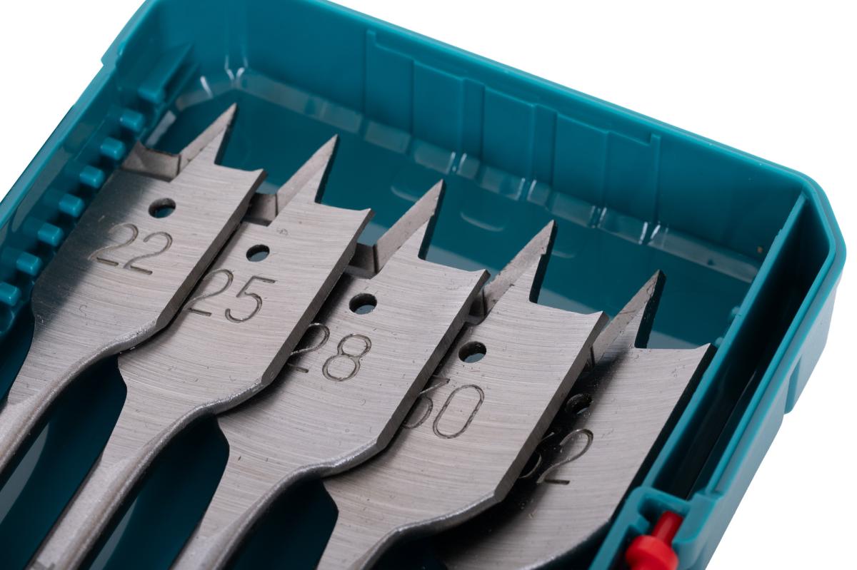 Set 12 burghie plate pentru lemn TOTAL, 8–32 mm, tija hex 1/4"