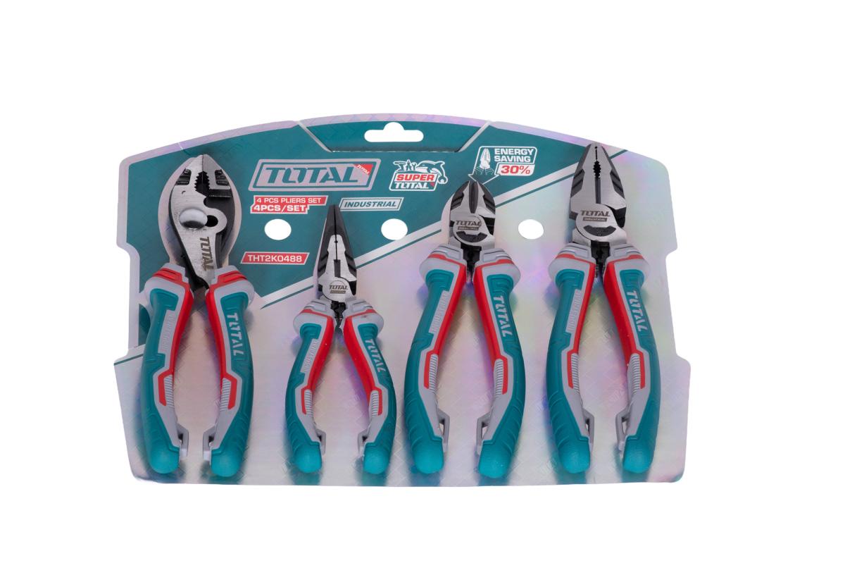 Set 4 clesti TOTAL Cr-V – combinat 8”, taietor 7”, varf lung 6”, articulatie glisanta 8”
