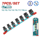 Set tubulare de impact adanci TOTAL 1/2", Cr-Mo, 7 piese
