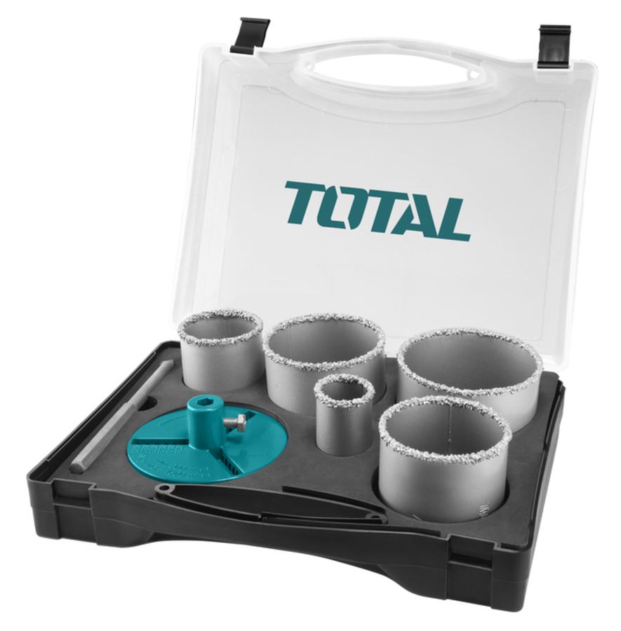 Set carote profesionale pentru zidarie TOTAL 33-83 mm, 5 piese