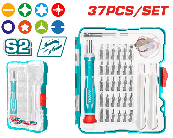 Set Surubelnite de Precizie Total | 37 buc | Telefoane iPhone iPad Ceasuri