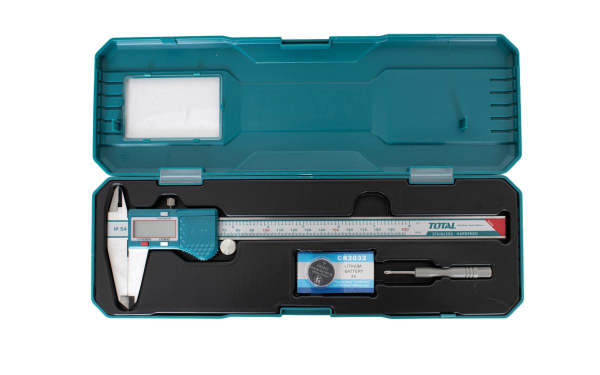 Subler digital TOTAL 0-200 mm, precizie 0.01 mm, IP54