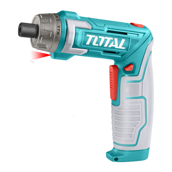 Surubelnita electrica TOTAL 8V Li-Ion, USB-C, maner reglabil, 16 accesorii incluse
