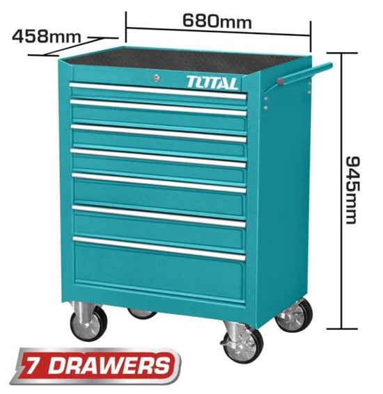 Banc mobil pentru scule TOTAL 7 sertare, 680x458x802 mm, GOL