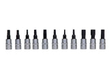 Trusa chei tubulare TOTAL 1/4”, 46 piese, Cr-V, clichet 72T