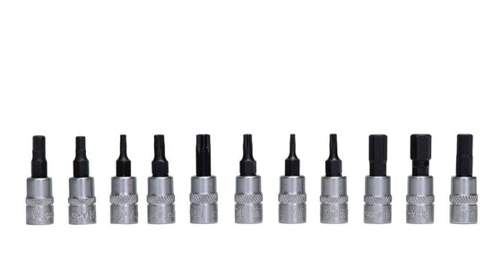 Trusa chei tubulare TOTAL 1/4”, 46 piese, Cr-V, clichet 72T